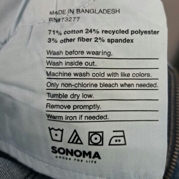 Sonoma Straight Crop High Rise Jeans Blue Denim Size 6 NWT - Picture 5 of 7